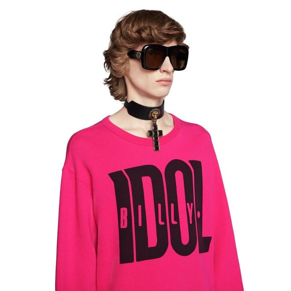 Gucci Billy Idol Crewneck Sweatshirt in Pink - Picture 4 of 5